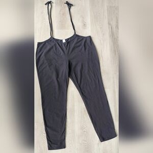 3XL Black Tie-Strap Jumpsuit